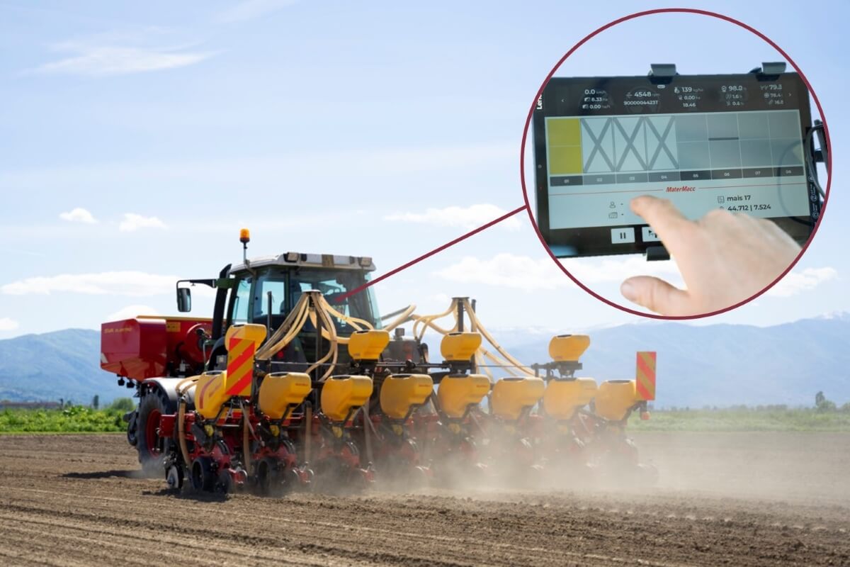 Con MiPlus di MaterMacc è possibile controllare la qualità di semina e gestire le file di semina